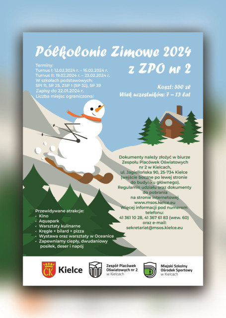 PLAKAT PÓŁKOLONIE