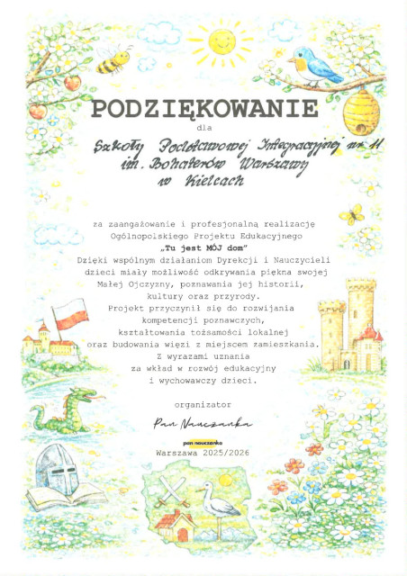 PODZIĘKOWANIE