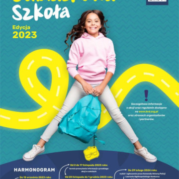 Plakat akcji ,,ODBLASKOWA SZKOŁA 2023”