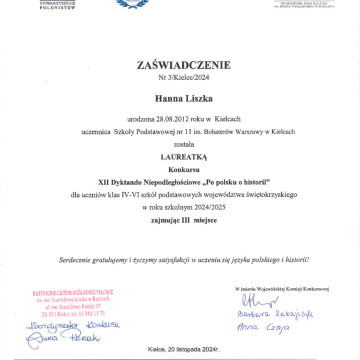 zaświadczenie