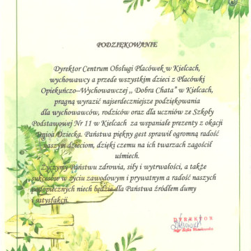 PODZIĘKOWANIE