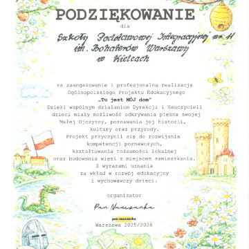 PODZIĘKOWANIE